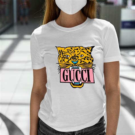 gucci logo tiger t shirt|Gucci tiger sequin shirt.